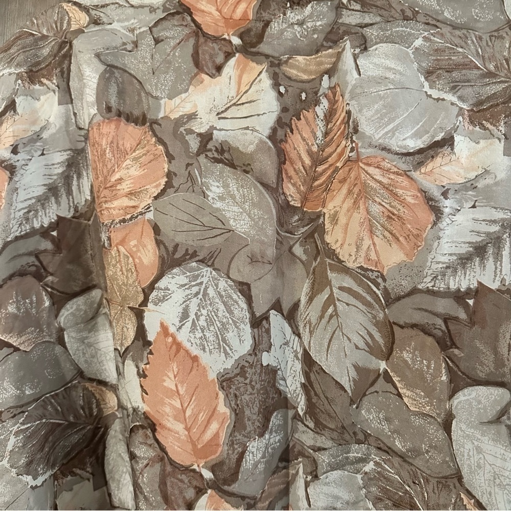 CASUAL CORNER Vintage Silk Bomber Jacket Autumn Fall Camo Foliage Print Sz M - Picture 7 of 9